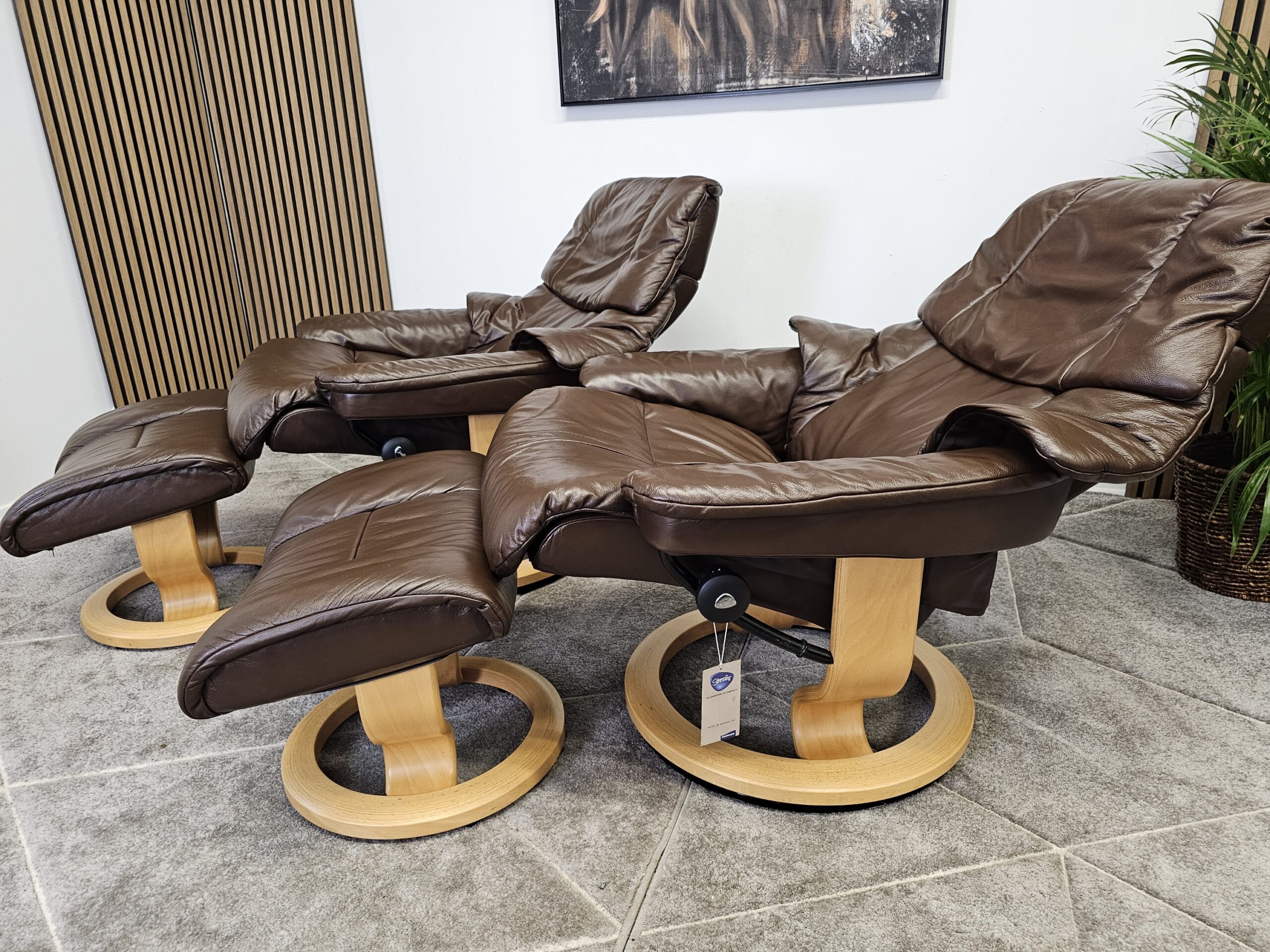2 stk. Stressless® Reno Classic lenestoler med krakk - Bilde 7