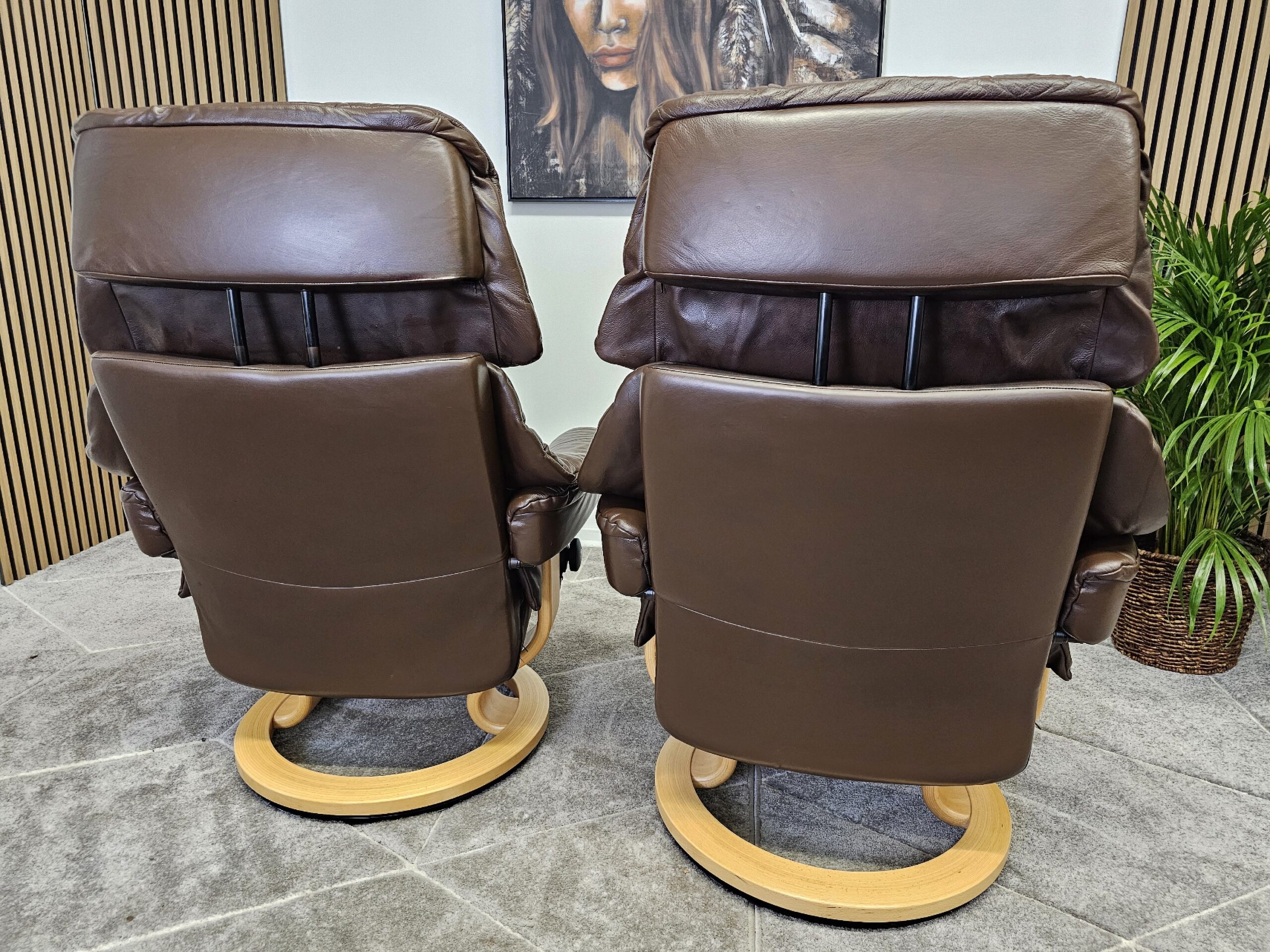 2 stk. Stressless® Reno Classic lenestoler med krakk - Bilde 5