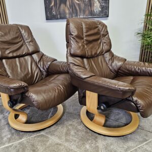 2 stk. Stressless® Reno Classic lenestoler med krakk - Bilde 10