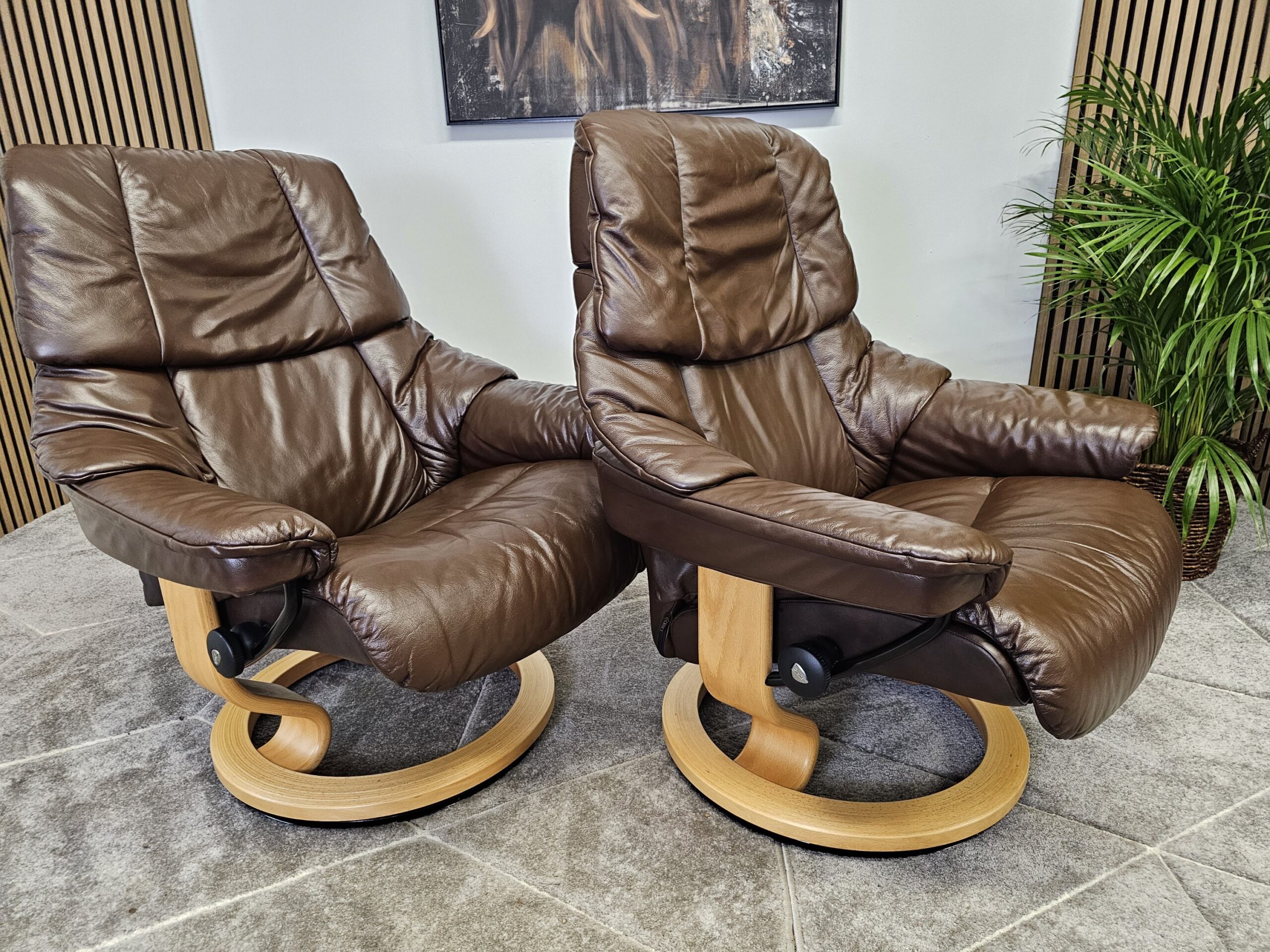 2 stk. Stressless® Reno Classic lenestoler med krakk - Bilde 10