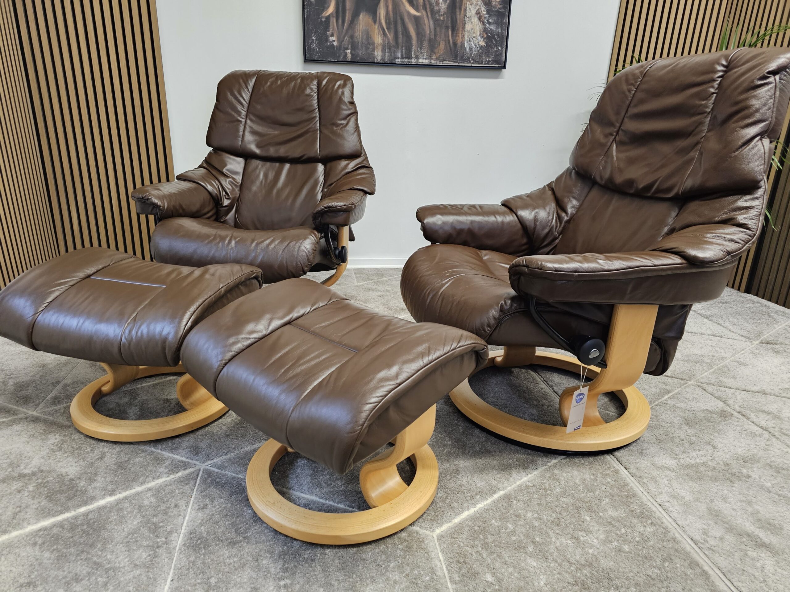 2 stk. Stressless® Reno Classic lenestoler med krakk - Bilde 6