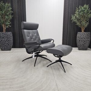 Stressless® London Cross lenestol med krakk - Bilde 3
