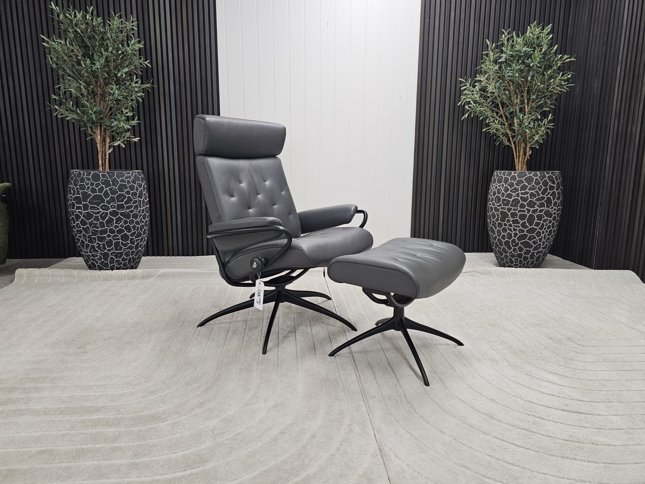 Stressless® London Cross lenestol med krakk - Bilde 3