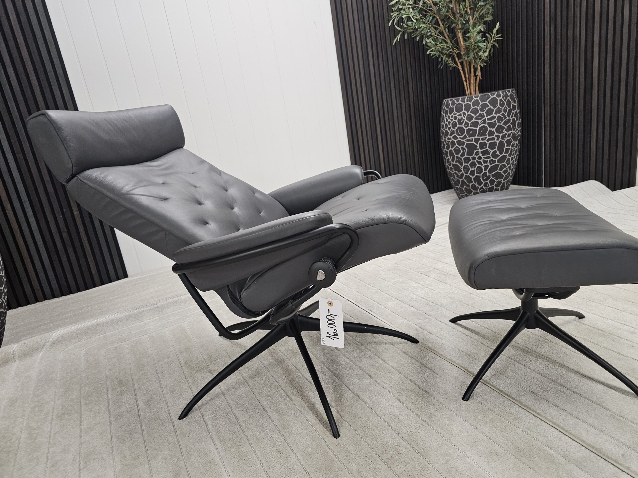 Stressless® London Cross lenestol med krakk - Bilde 4