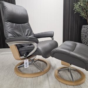 Stressless® View Signature lenestol med krakk - Bilde 1