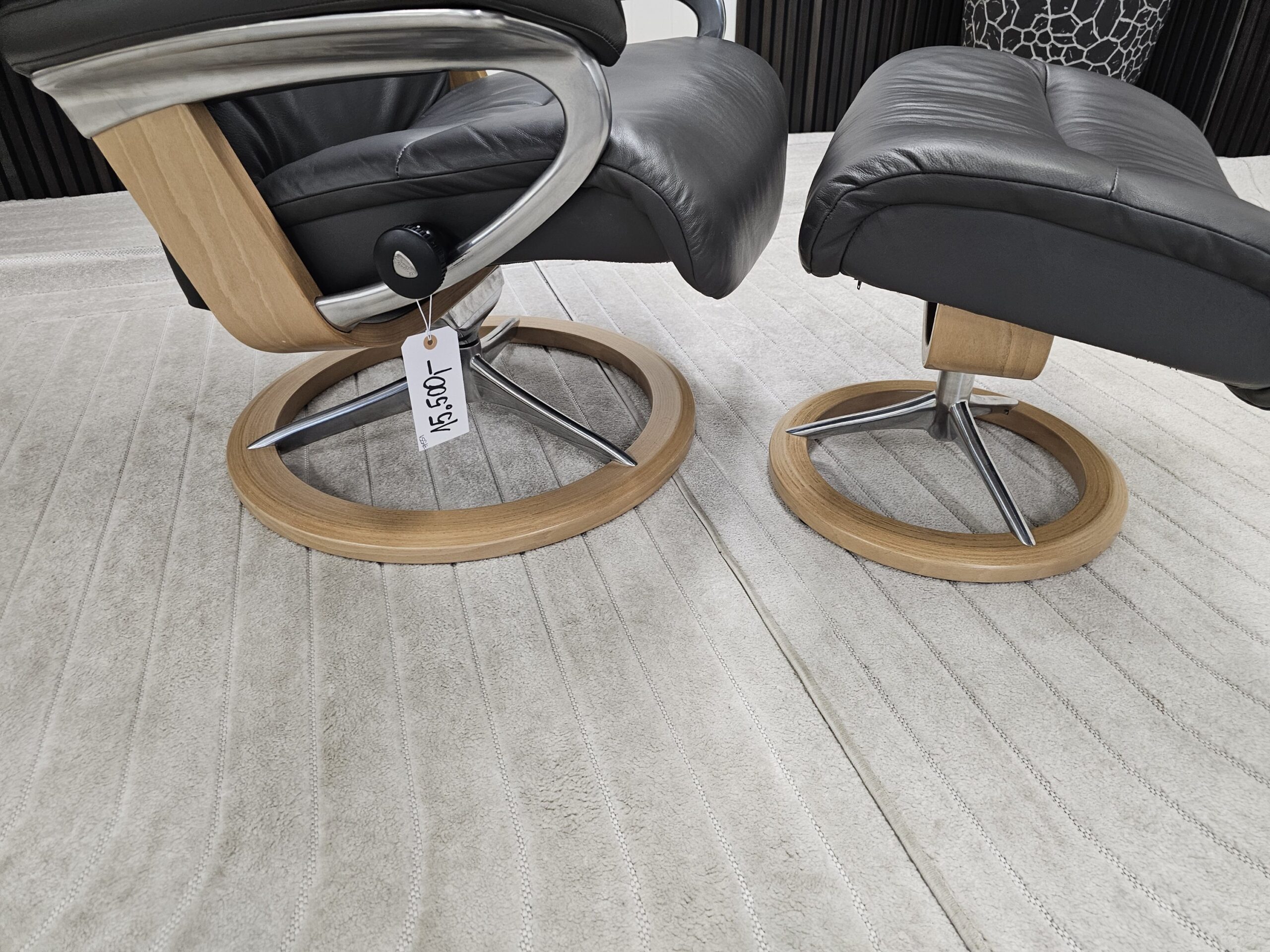 Stressless® View Signature lenestol med krakk - Bilde 4