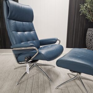 Stressless® London Cross lenestol med krakk - Bilde 1