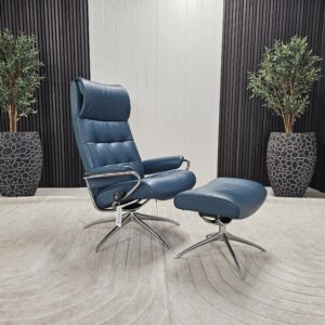 Stressless® London Cross lenestol med krakk - Bilde 3