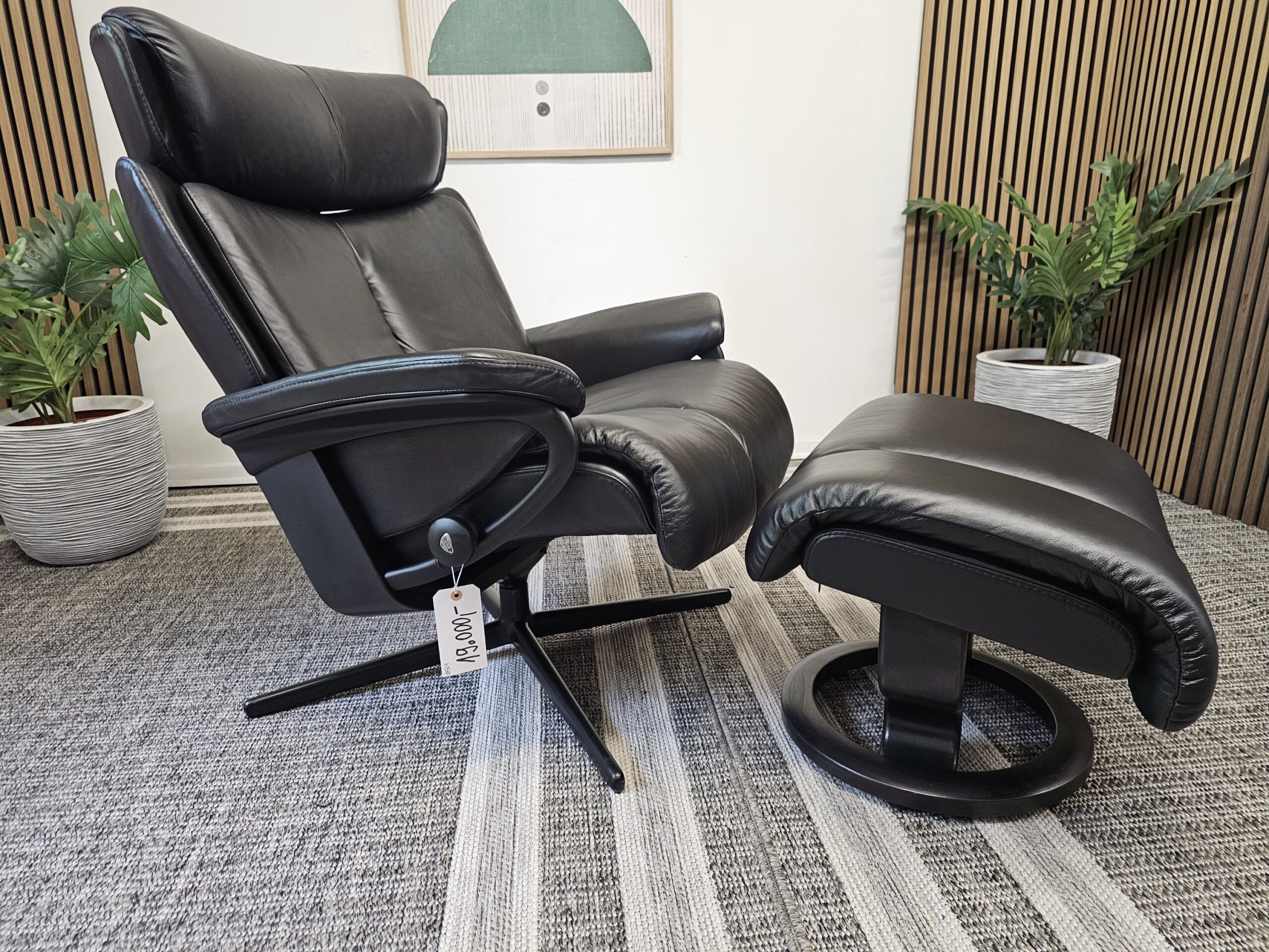 Stressless® Magic Cross lenestol med krakk - Bilde 6