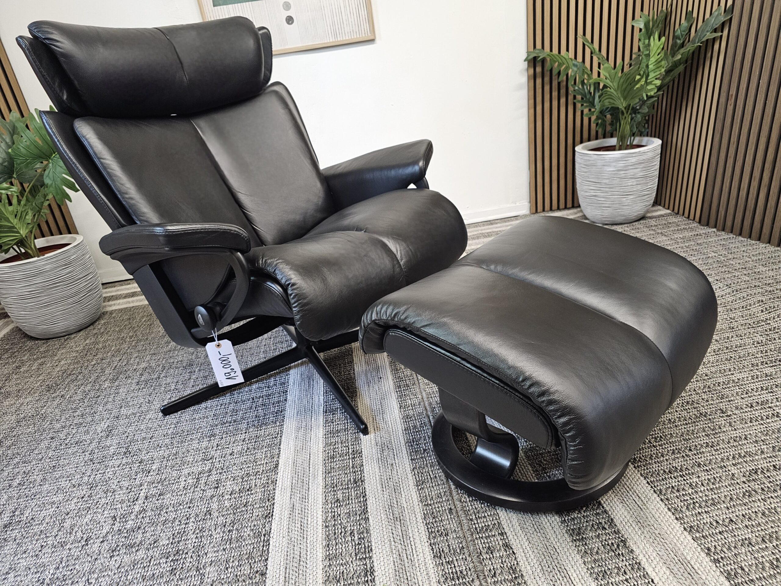 Stressless® Magic Cross lenestol med krakk - Bilde 12