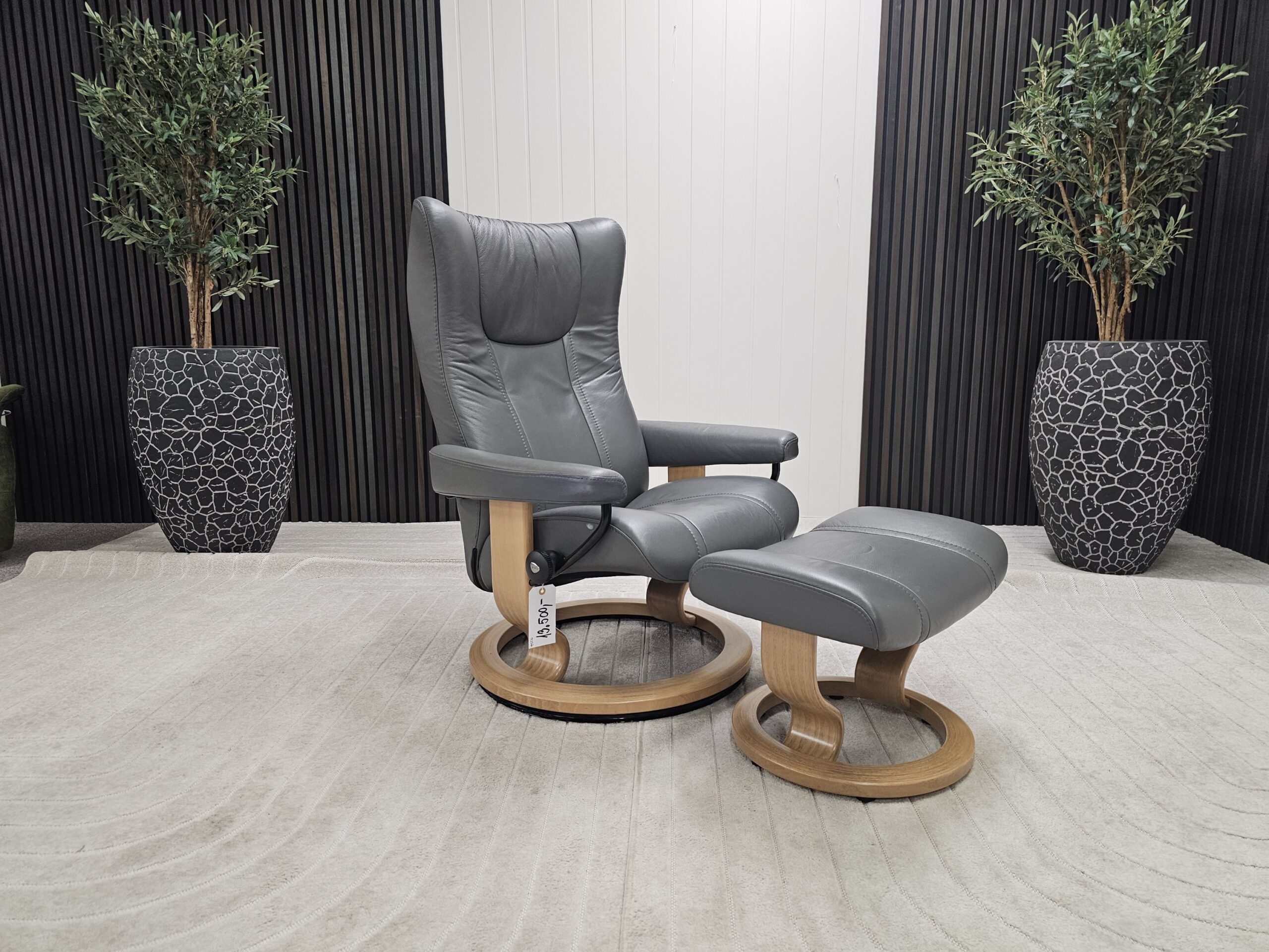 Stressless® Wing Classic lenestol med krakk - Bilde 3