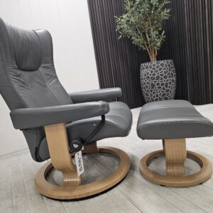 Stressless® Wing Classic lenestol med krakk - Bilde 2