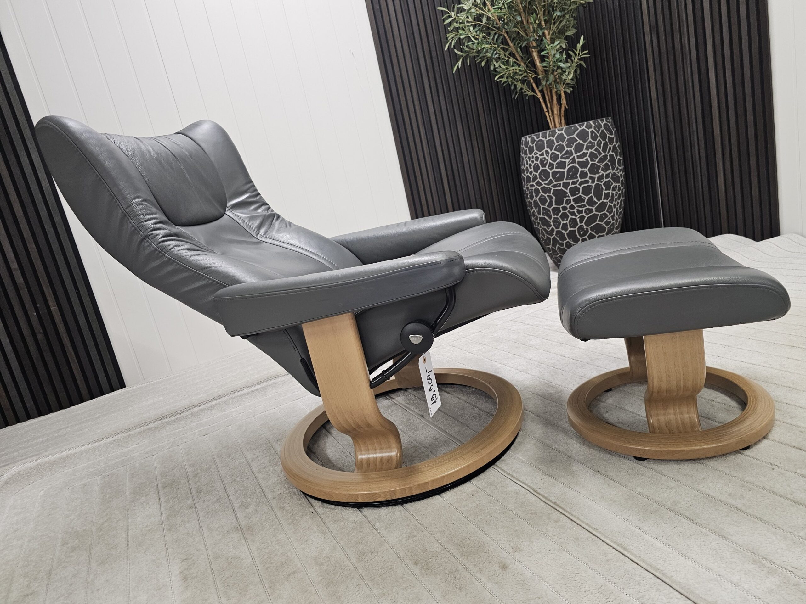 Stressless® Wing Classic lenestol med krakk - Bilde 5