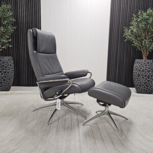 Stressless® Paris Cross lenestol med krakk - Bilde 7