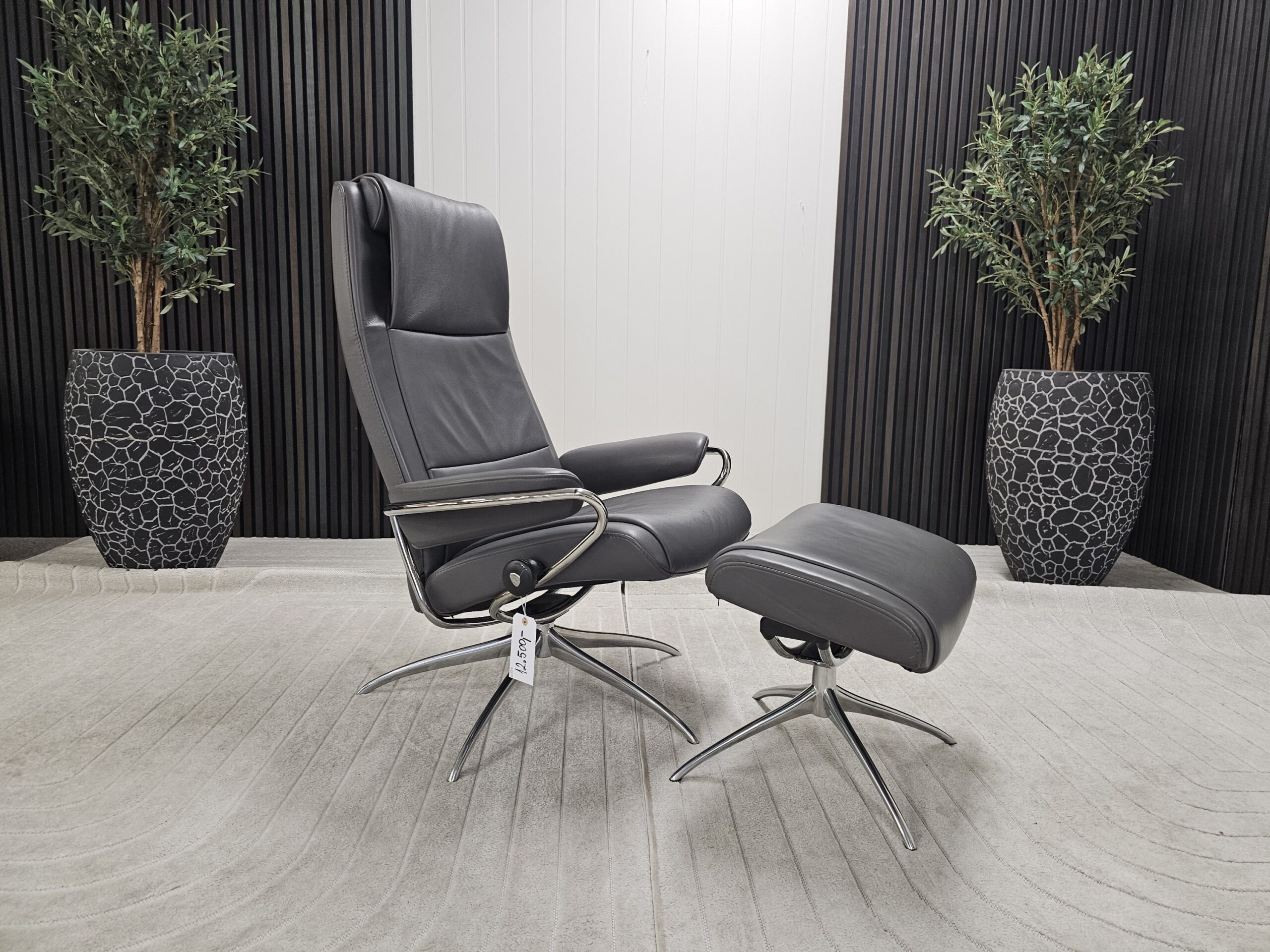 Stressless® Paris Cross lenestol med krakk - Bilde 7