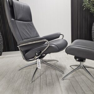 Stressless® Paris Cross lenestol med krakk - Bilde 3