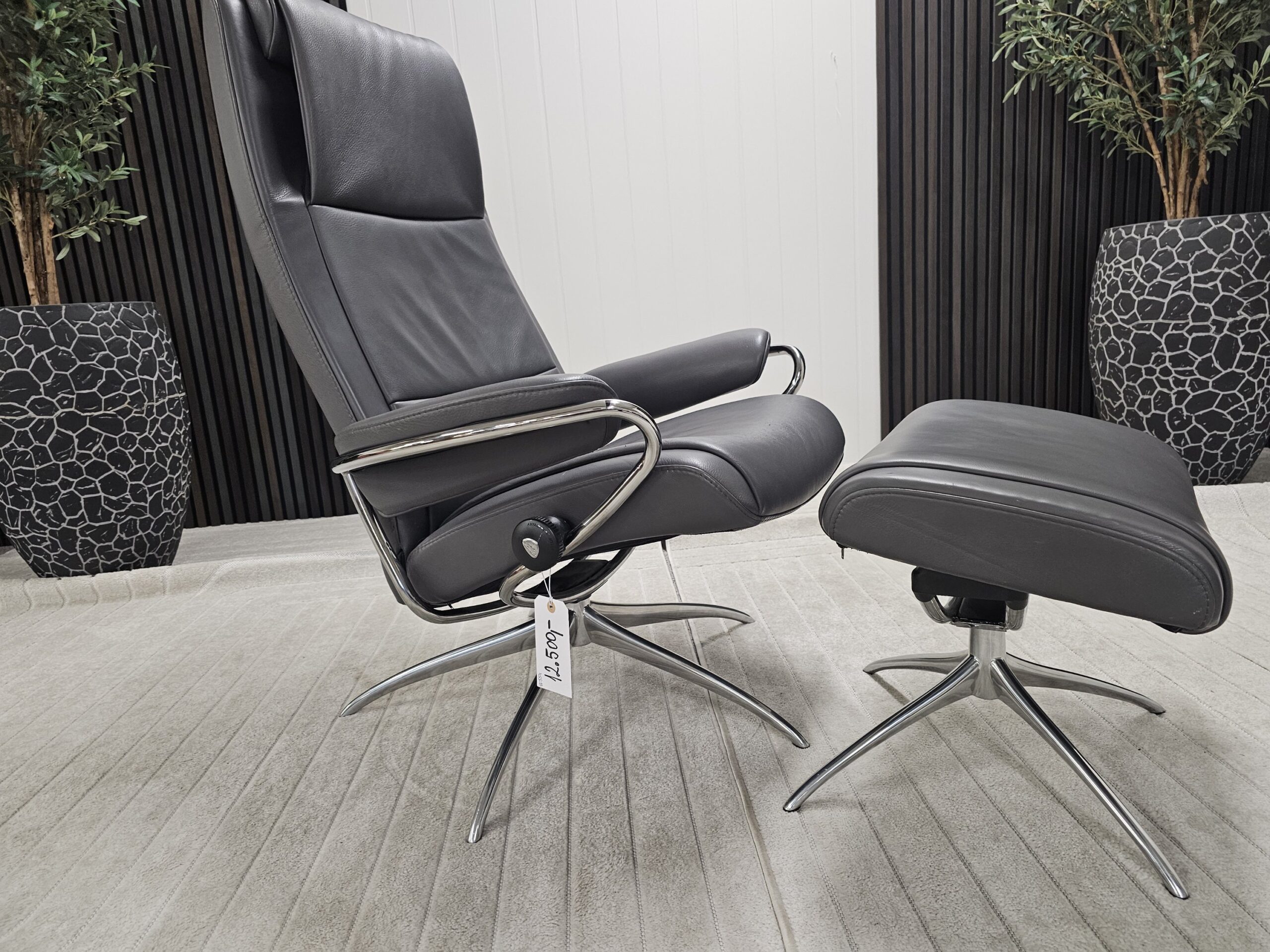 Stressless® Paris Cross lenestol med krakk - Bilde 3