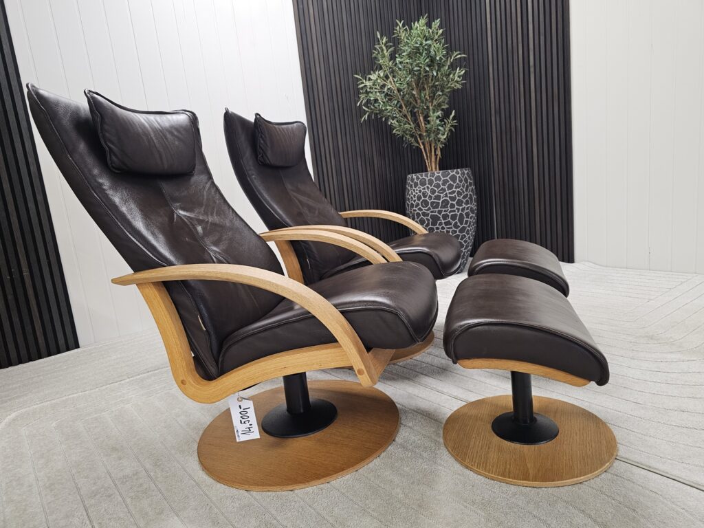 2 stk. Brunstad Delta Swing lenestoler m/krakk