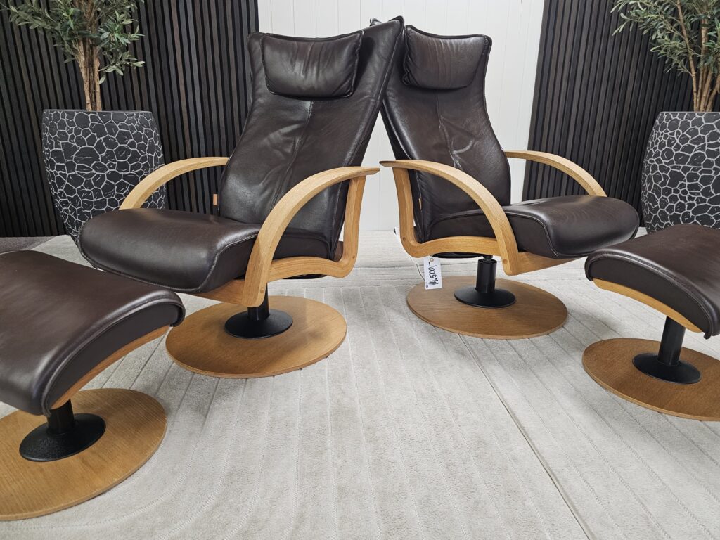 2 stk. Brunstad Delta Swing lenestoler m/krakk