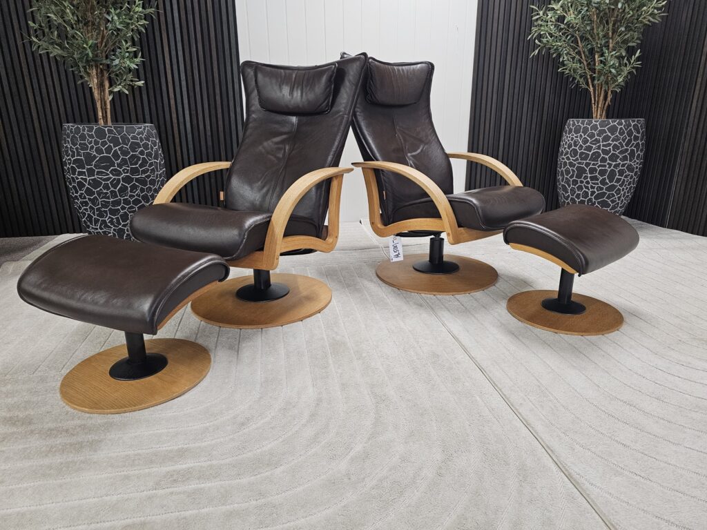 2 stk. Brunstad Delta Swing lenestoler m/krakk
