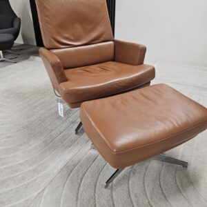 Vintage Bolia lenestol med krakk - Bilde 6