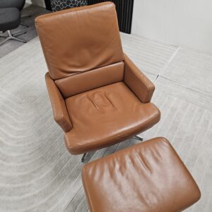 Vintage Bolia lenestol med krakk - Bilde 7