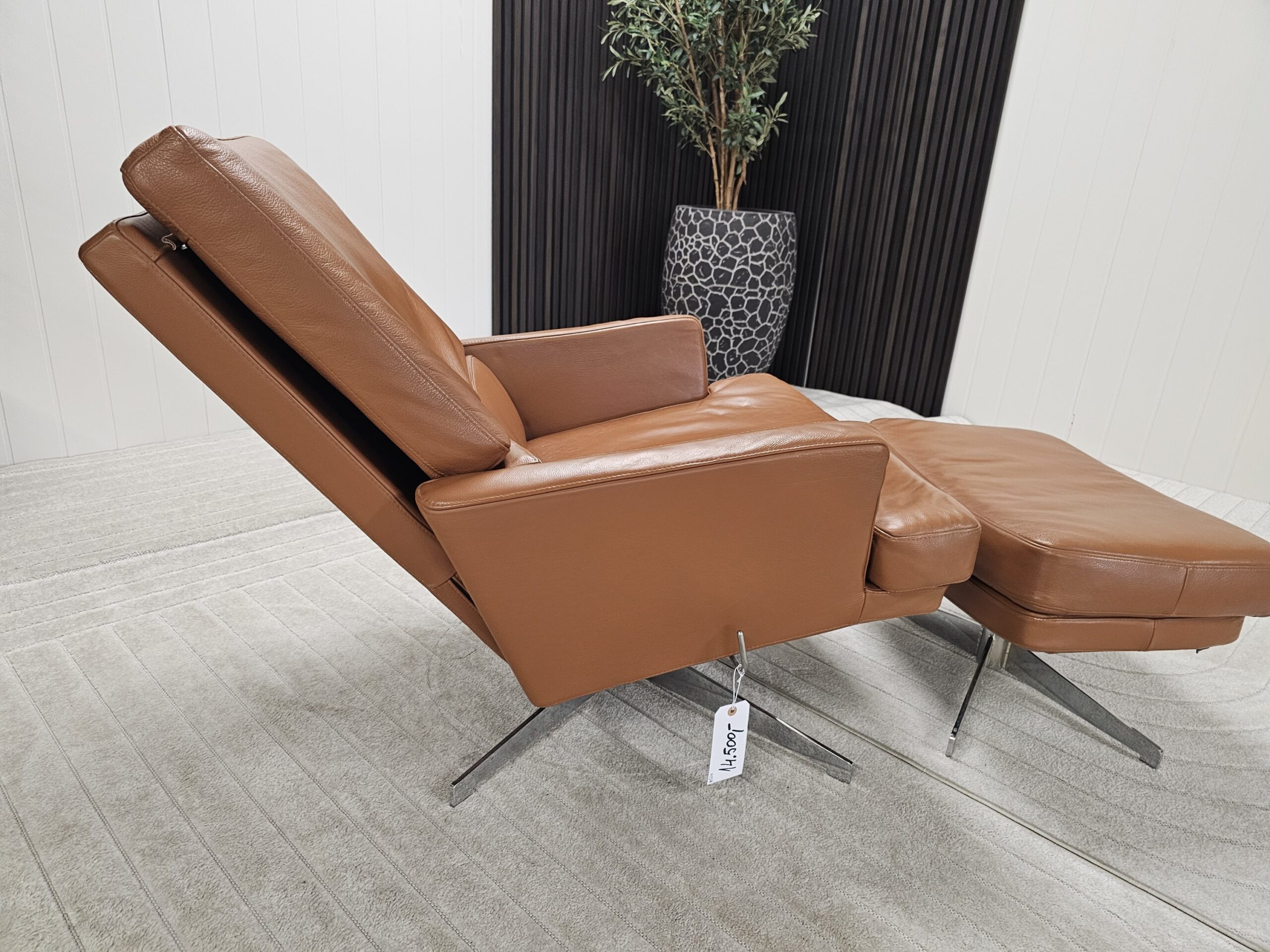 Vintage Bolia lenestol med krakk - Bilde 5