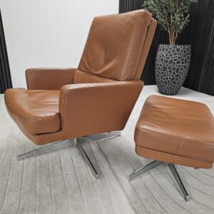 Vintage Bolia lenestol med krakk - Bilde 10