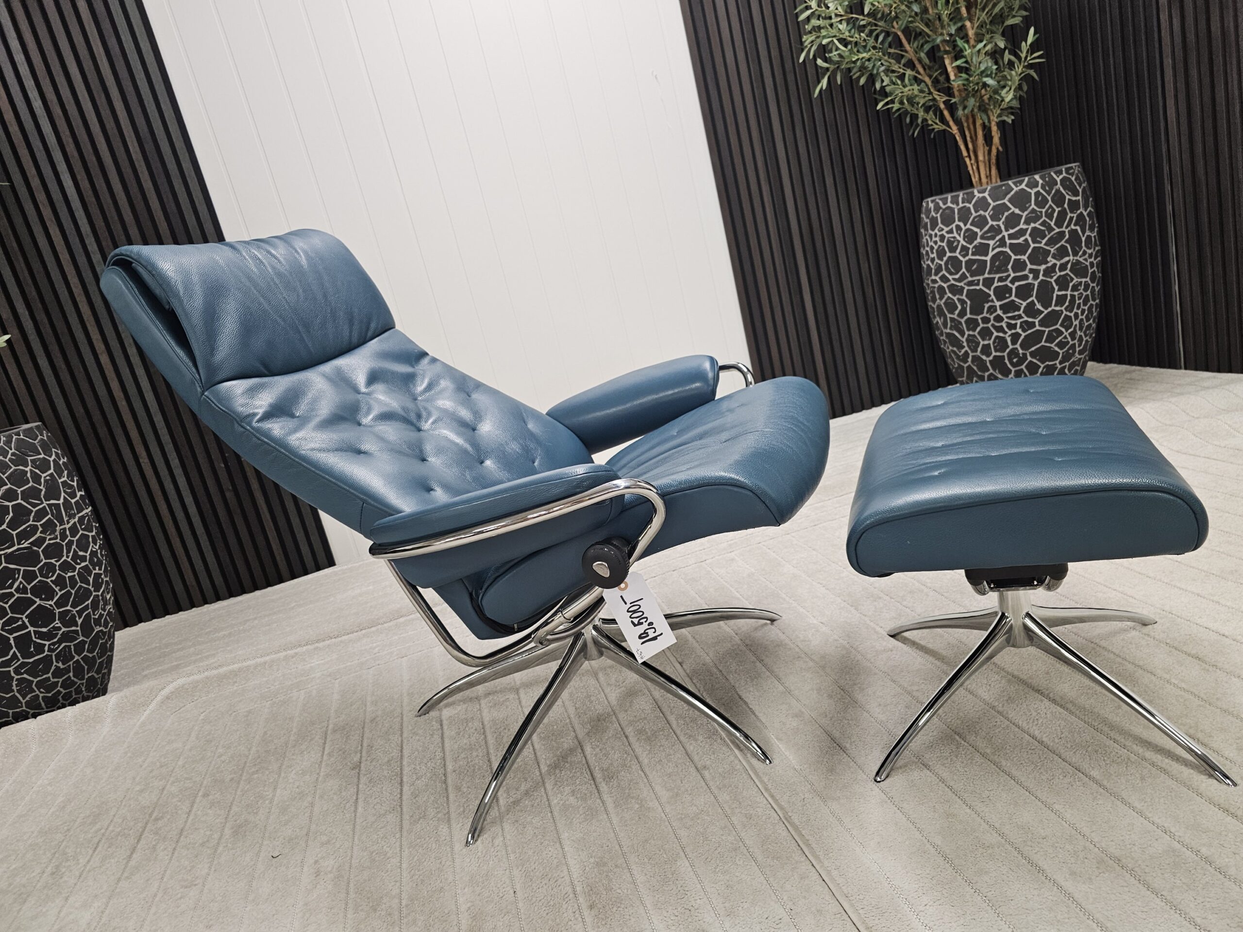 Stressless® Metro Cross lenestol med krakk - Bilde 3