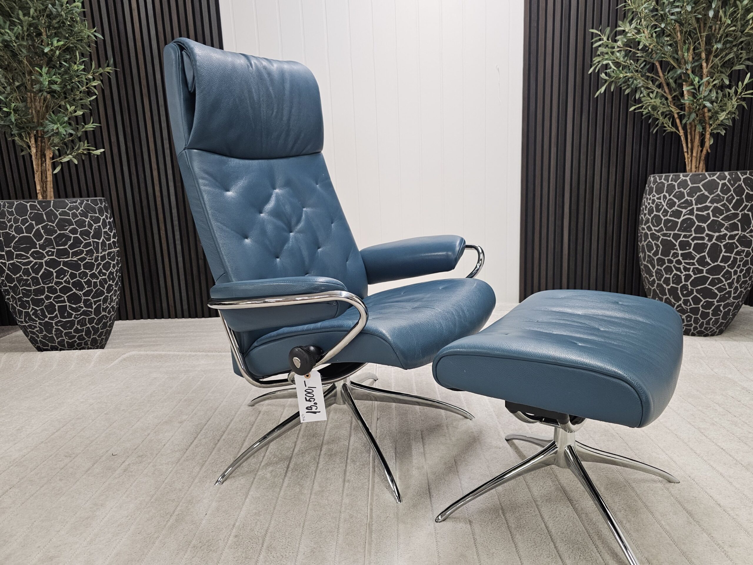 Stressless® Metro Cross lenestol med krakk - Bilde 8
