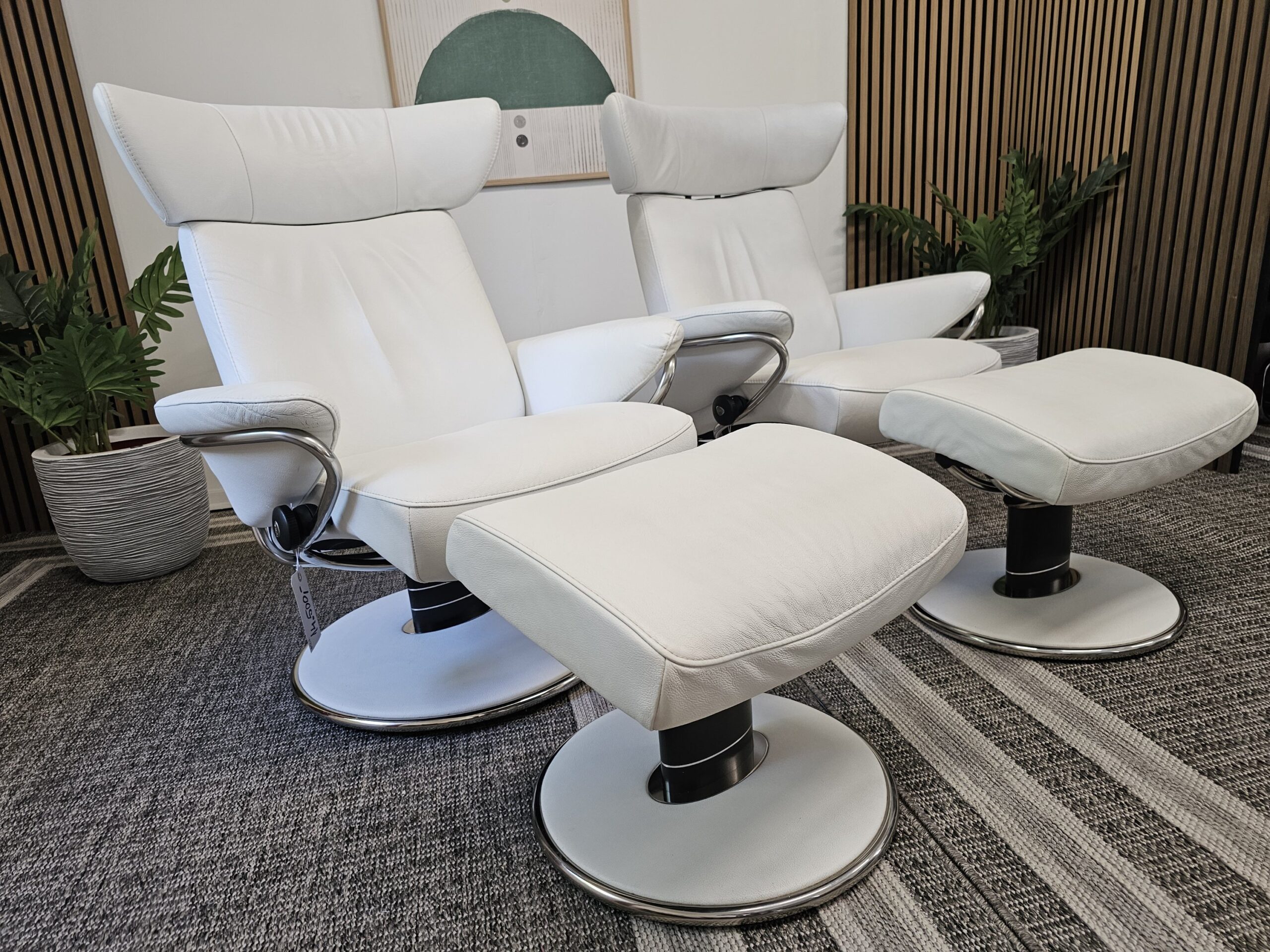 2 stk. Stressless® Blues lenestoler med krakker - Bilde 11
