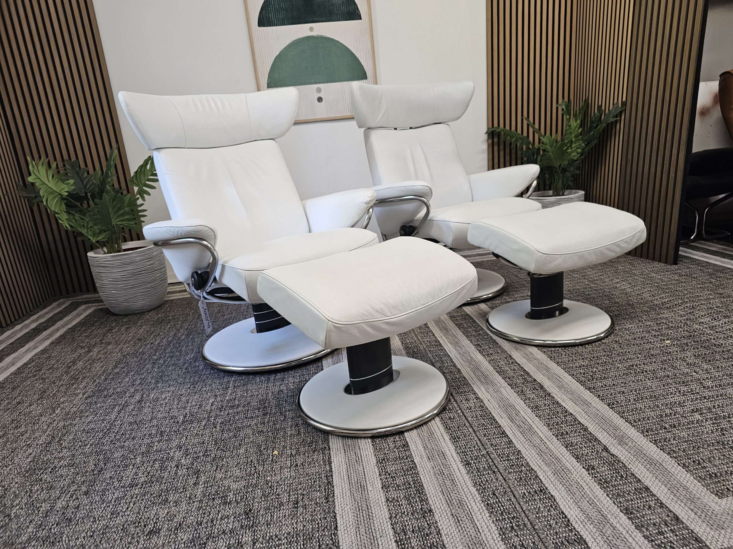 2 stk. Stressless® Blues lenestoler med krakker - Bilde 5