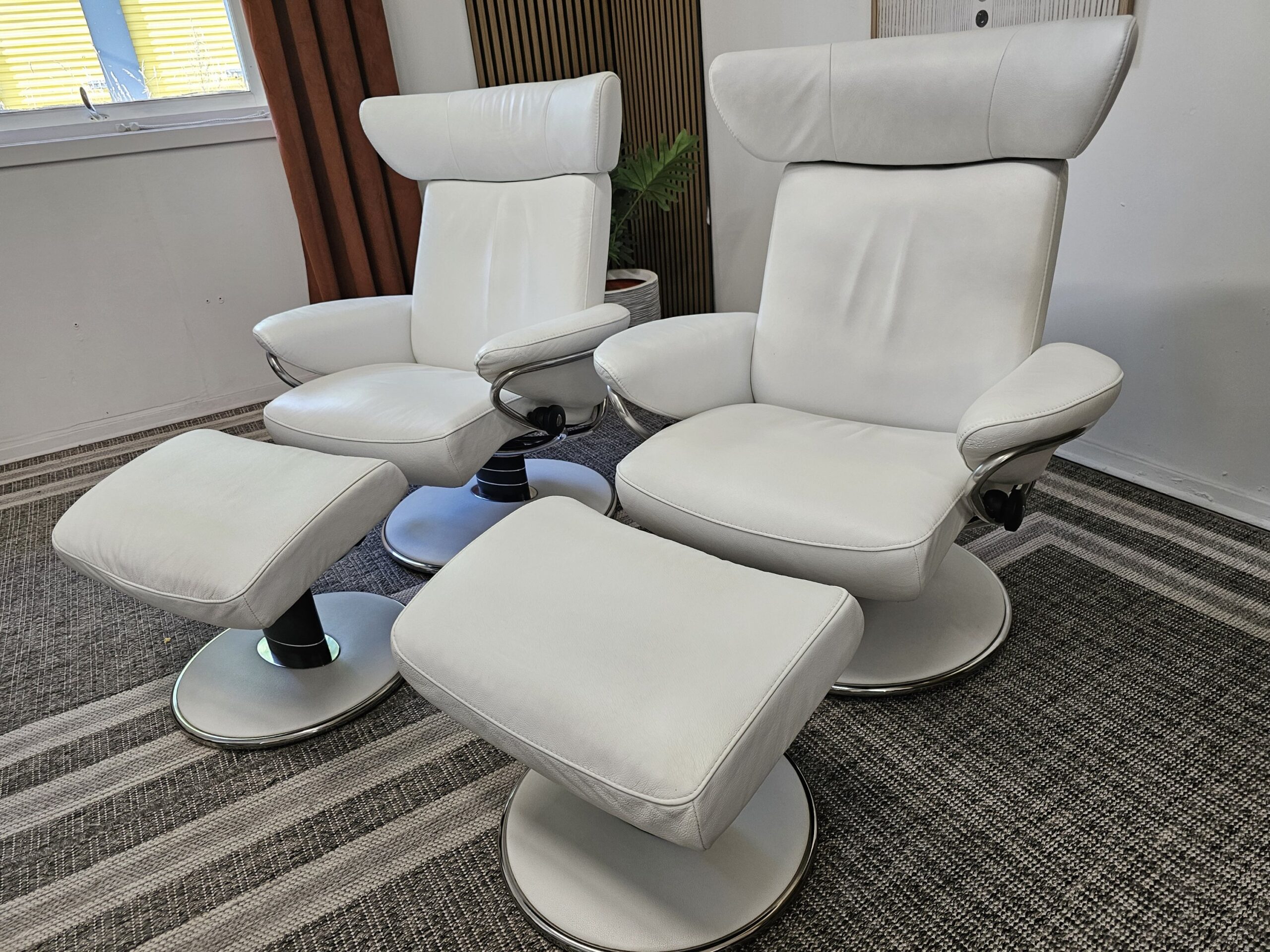 2 stk. Stressless® Blues lenestoler med krakker - Bilde 10
