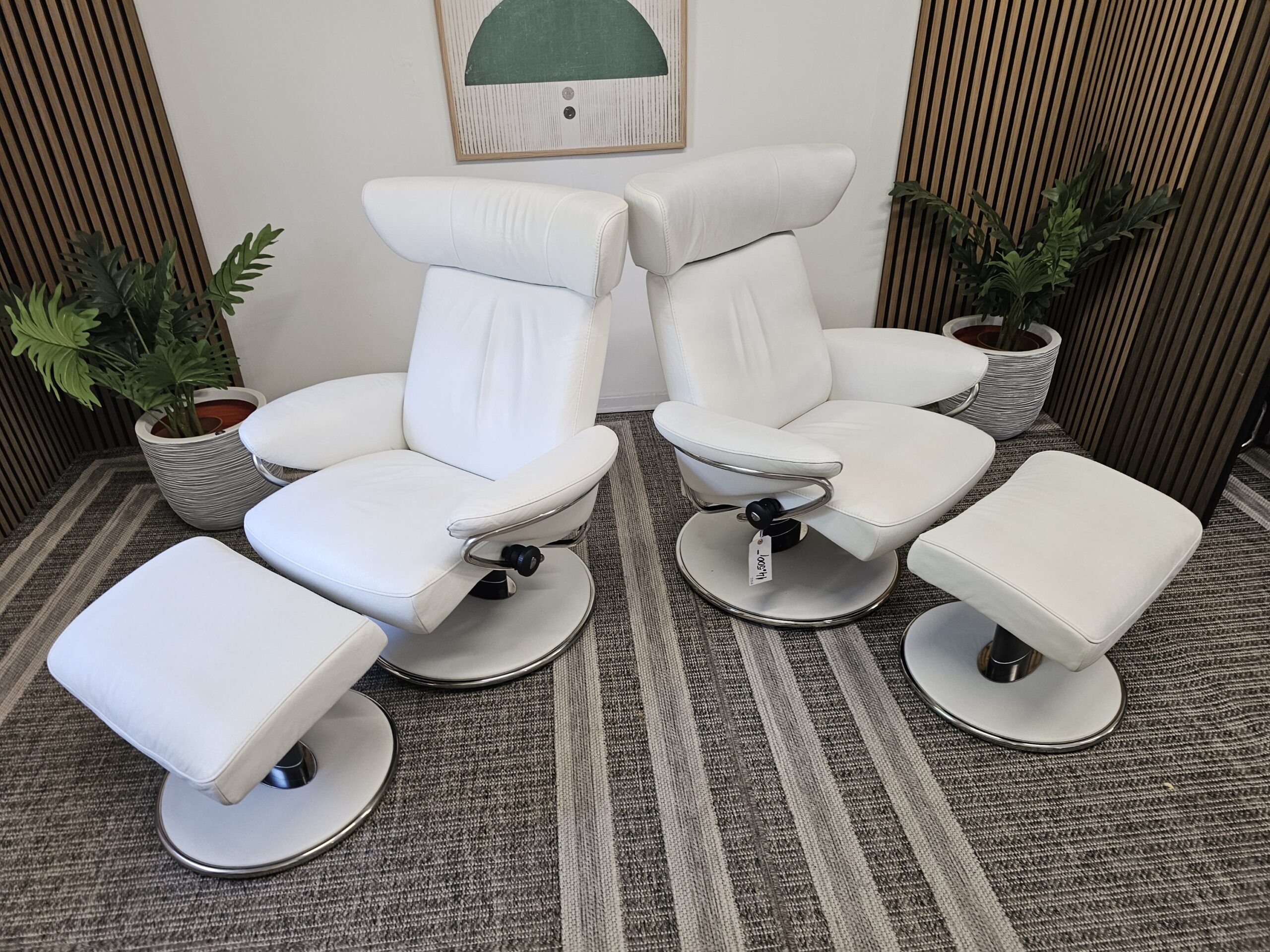 2 stk. Stressless® Blues lenestoler med krakker - Bilde 4