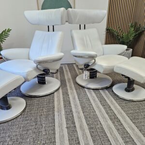 2 stk. Stressless® Blues lenestoler med krakker - Bilde 2