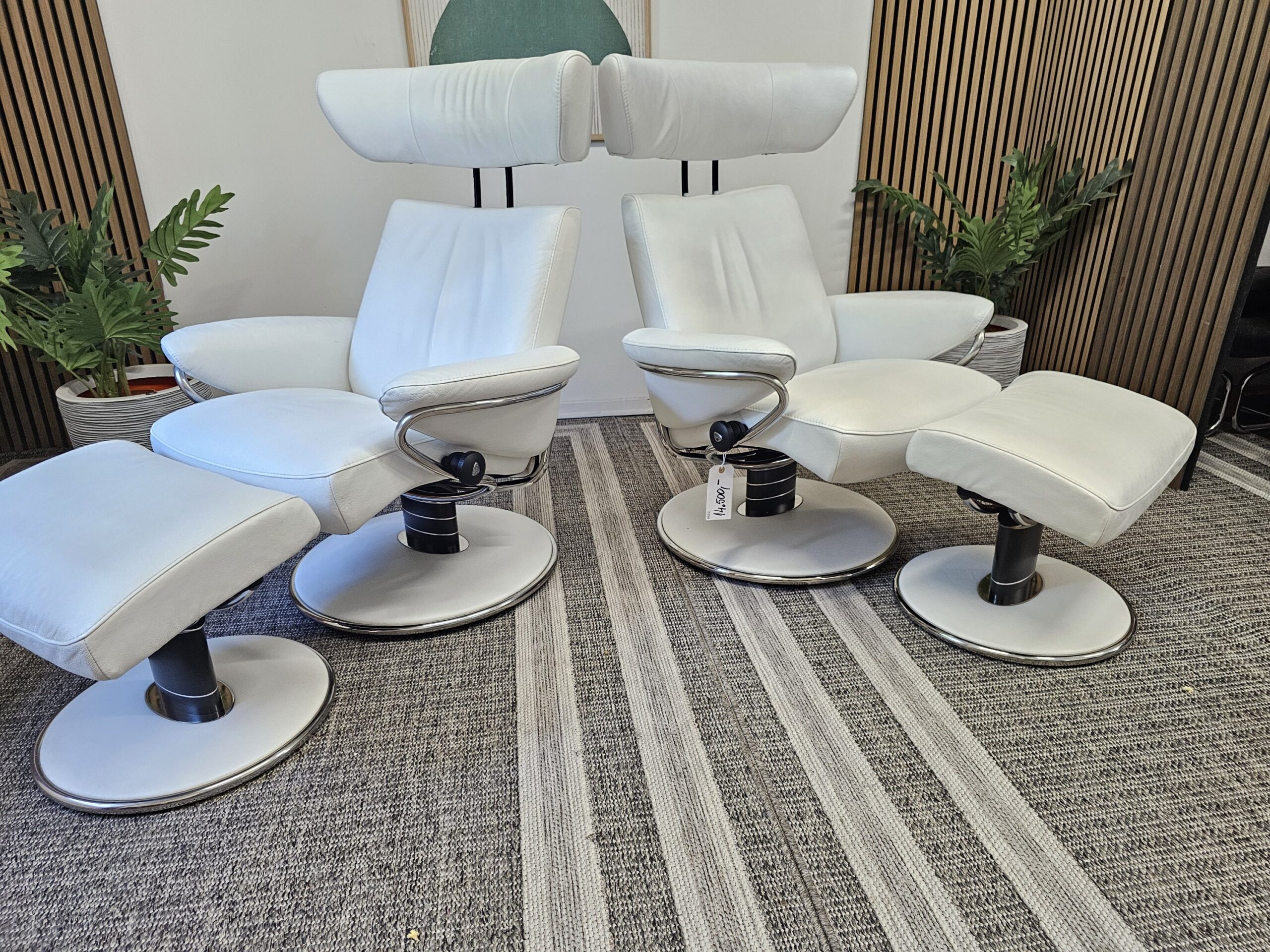 2 stk. Stressless® Blues lenestoler med krakker - Bilde 2