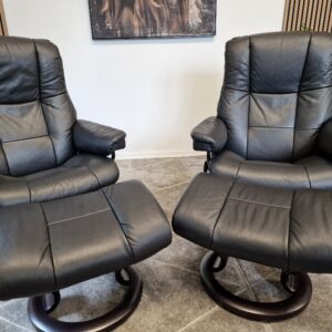 2 stk Stressless Mayfair lenestoler med krakk-SOLGT - Bilde 7