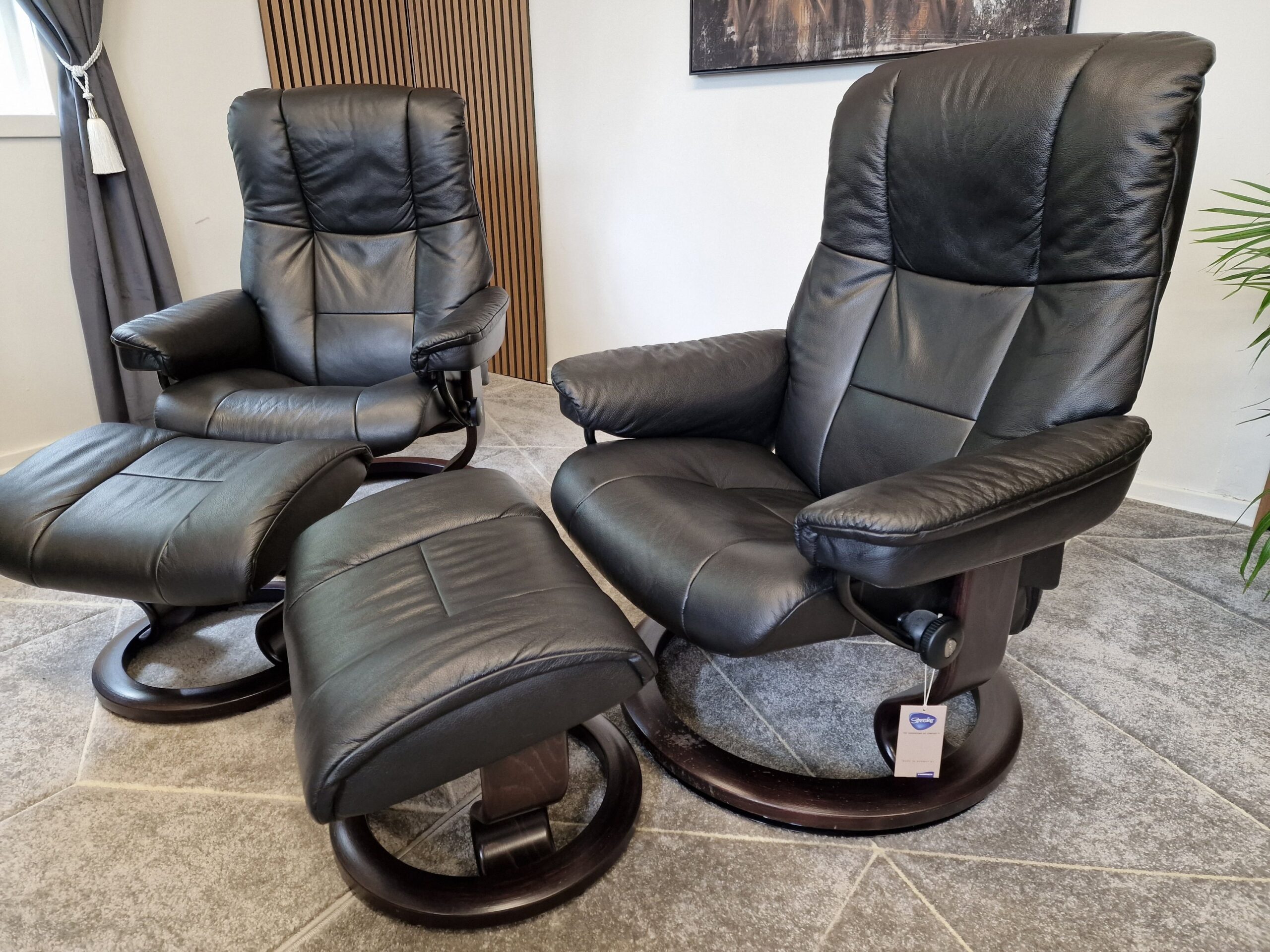 2 stk Stressless Mayfair lenestoler med krakk-SOLGT - Bilde 1