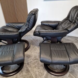 2 stk Stressless Mayfair lenestoler med krakk-SOLGT - Bilde 5