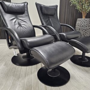2 stk. Brunstad Delta Swing lenestoler med krakk - Bilde 1
