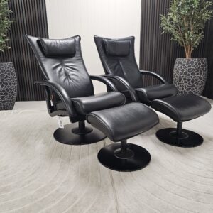2 stk. Brunstad Delta Swing lenestoler med krakk - Bilde 2