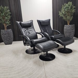 2 stk. Brunstad Delta Swing lenestoler med krakk - Bilde 3