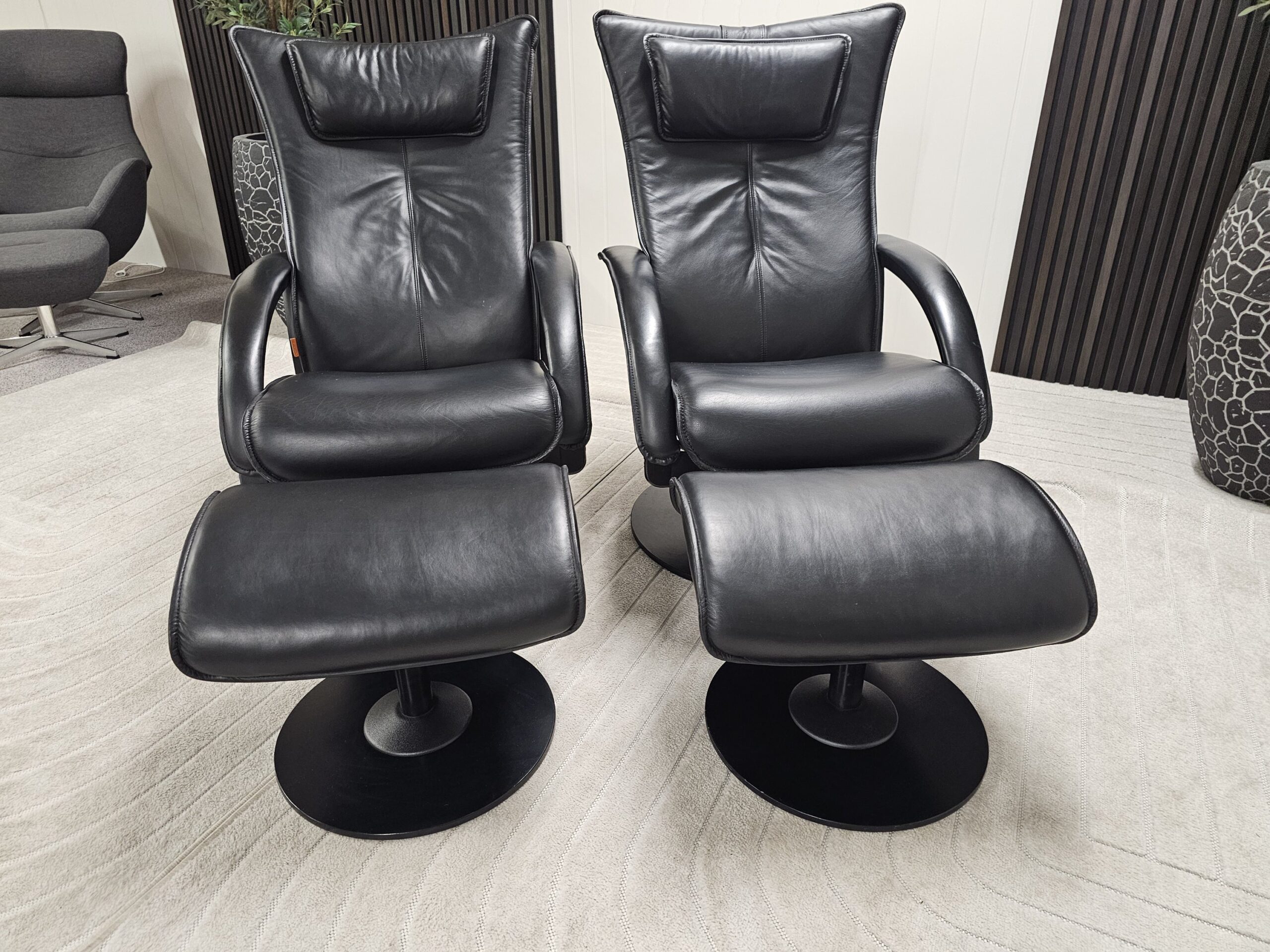 2 stk. Brunstad Delta Swing lenestoler med krakk - Bilde 8