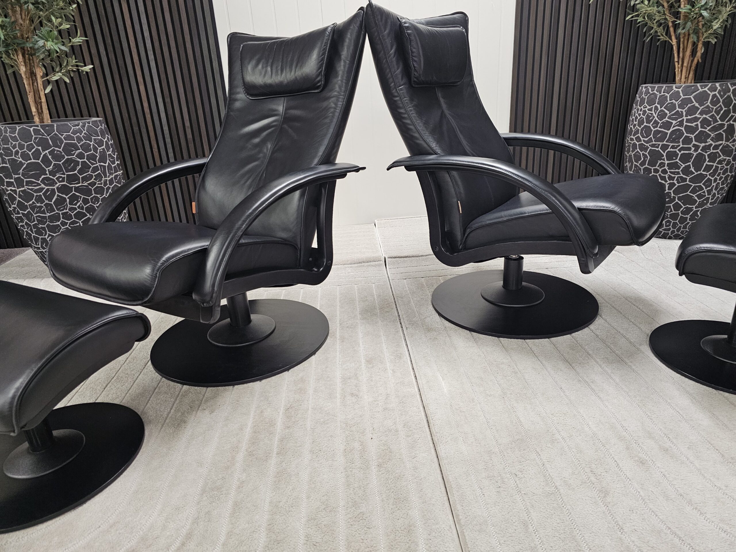 2 stk. Brunstad Delta Swing lenestoler med krakk - Bilde 6