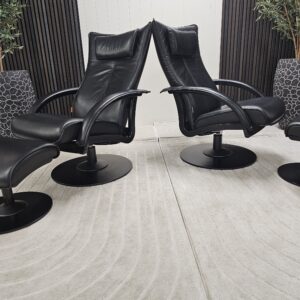 2 stk. Brunstad Delta Swing lenestoler med krakk - Bilde 7