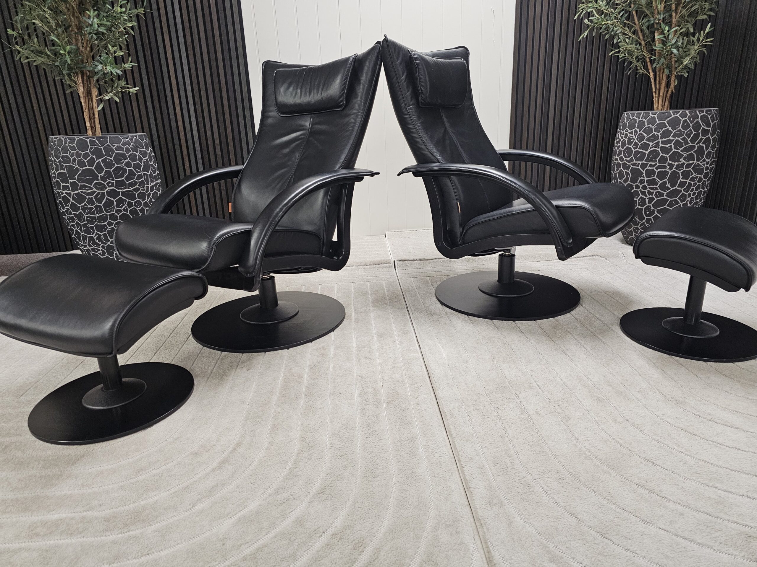 2 stk. Brunstad Delta Swing lenestoler med krakk - Bilde 7