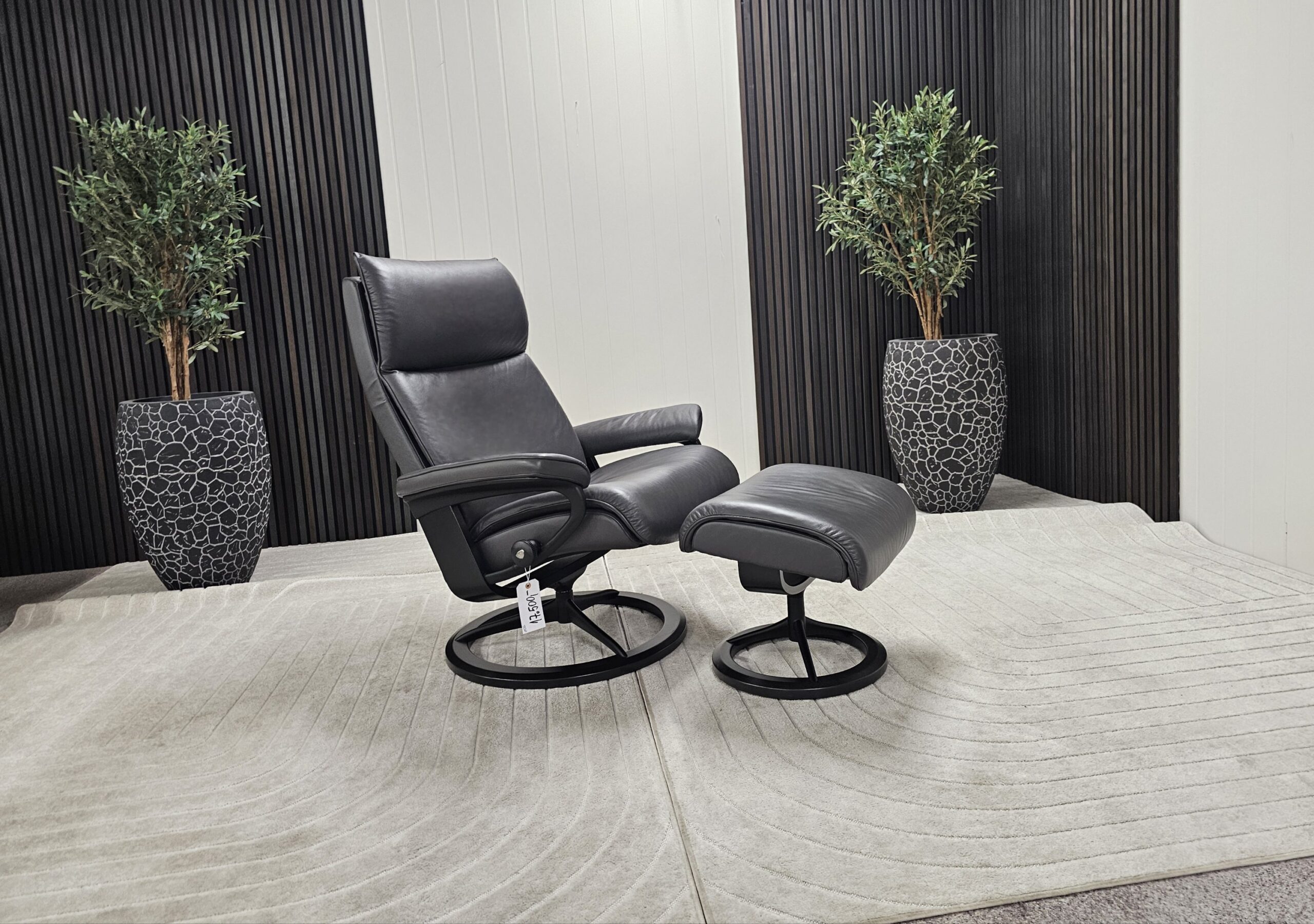 Stressless® Aura Signature lenestol med krakk - Bilde 9
