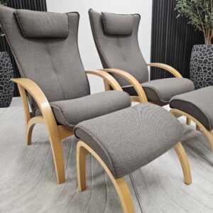 2 stk Brunstad Delta Adventure lenestoler med krakk - Bilde 1