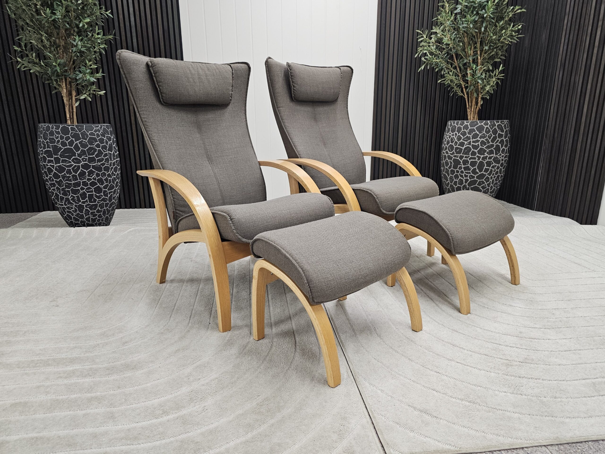 2 stk Brunstad Delta Adventure lenestoler med krakk - Bilde 2