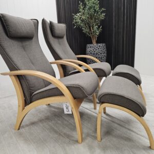 2 stk Brunstad Delta Adventure lenestoler med krakk - Bilde 12